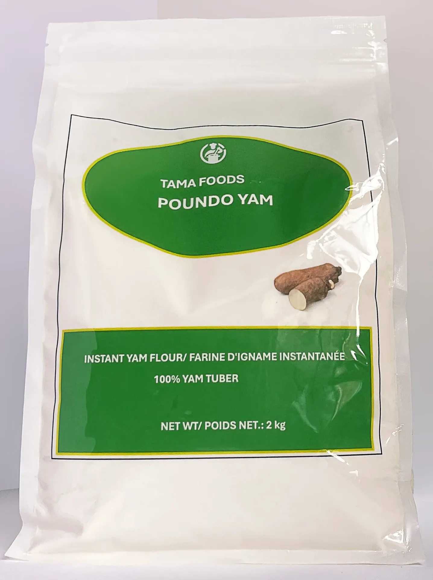 Box of Poundo Yam Flour - 2kg x 6